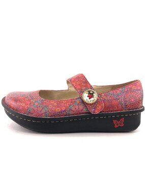 Alegria Paloma Red Bloom Mary Jane Comfort Shoes EUR 42